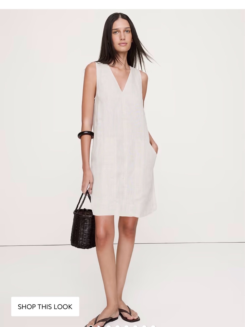 LINEN SHIFT DRESS